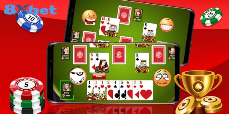 Trải nghiệm Phỏm 8XBET đọ sức bài tây trực tuyến
