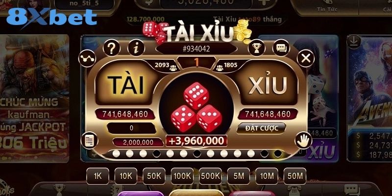 Trải nghiệm Tài Xỉu 8XBET dự đoán xí ngầu trực tuyến