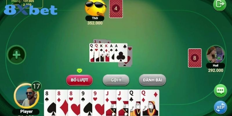 Điểm cộng thu hút lượng lớn người chơi đánh bài tại 8X BET